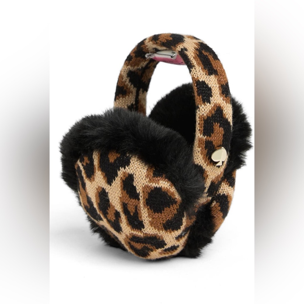 Kate Spade Animal Print Faux Fur Earmuffs